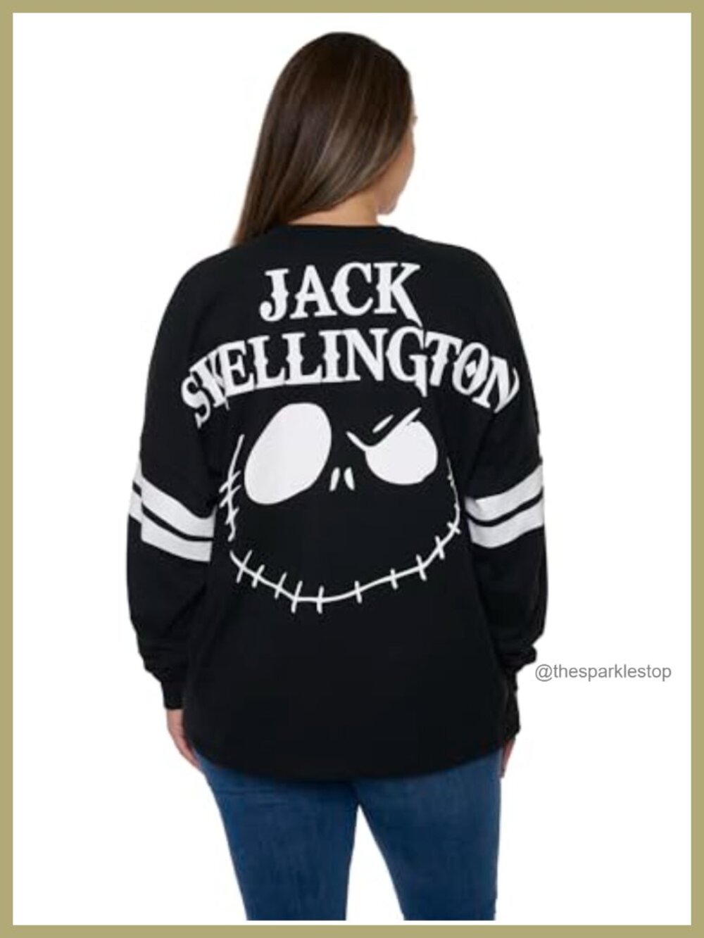 Disney Nightmare Before Christmas Oversized Cotton Jersey Long Sleeve
